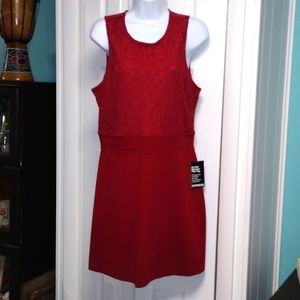 NWT Women's Express Red Dress Lace Back Size 10